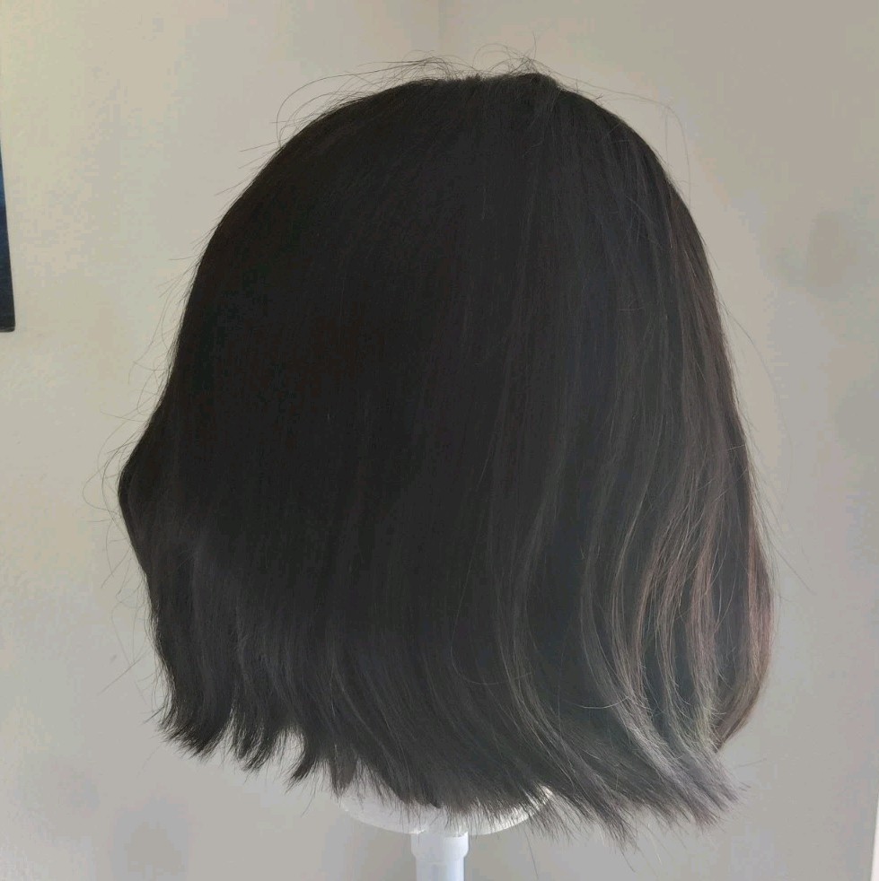 10″ 7×5 Front Lace Human Hair Black Bob Side Part