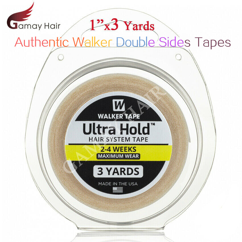 Walker Ultra Hold Tapes Roll Men Toupee Hair Wigs 1’x3 3/4’x3 Double Sided Tape