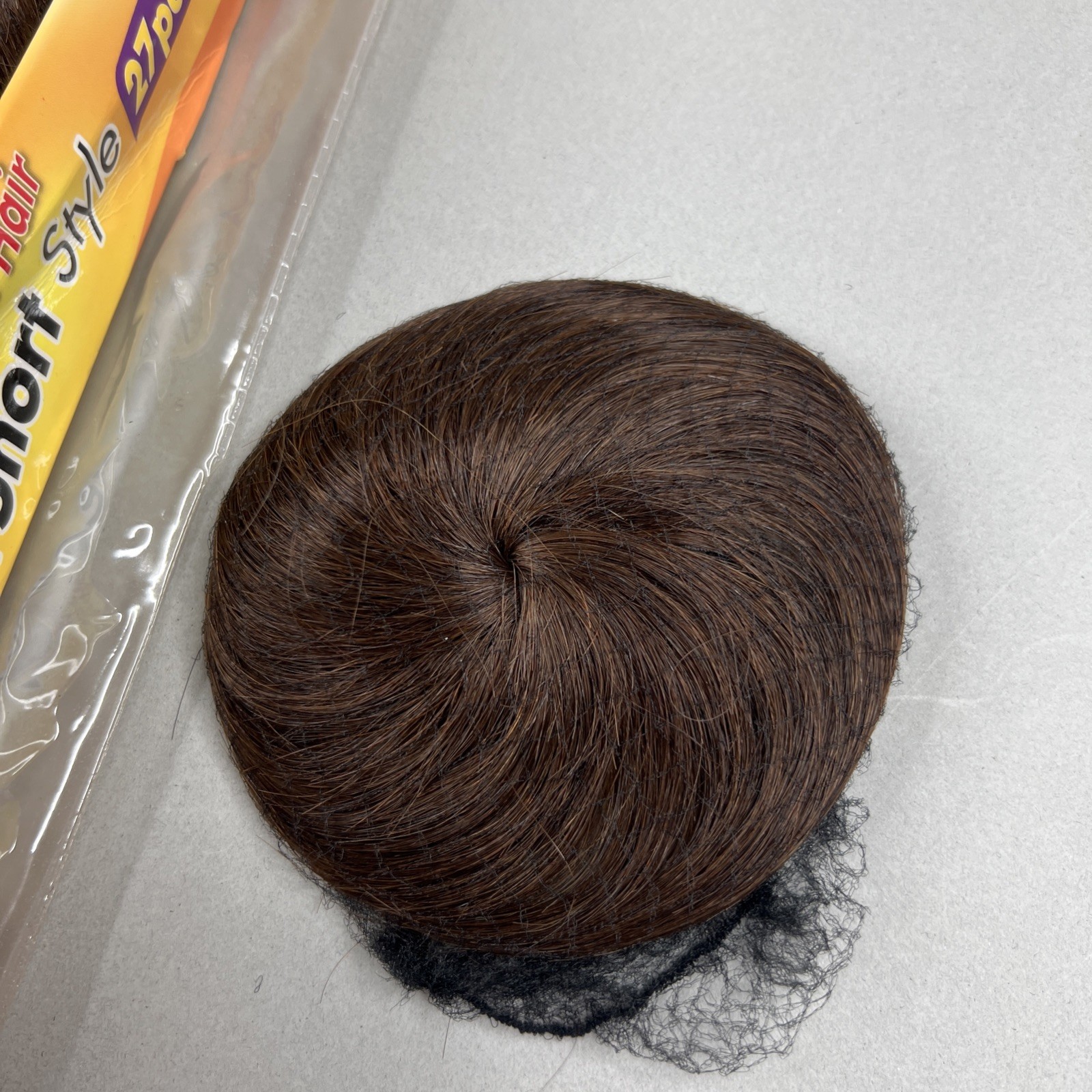 #4 Dark Brown Human Hair 27 Pc Piece 1”-3” Track Weft Extensions Short Style