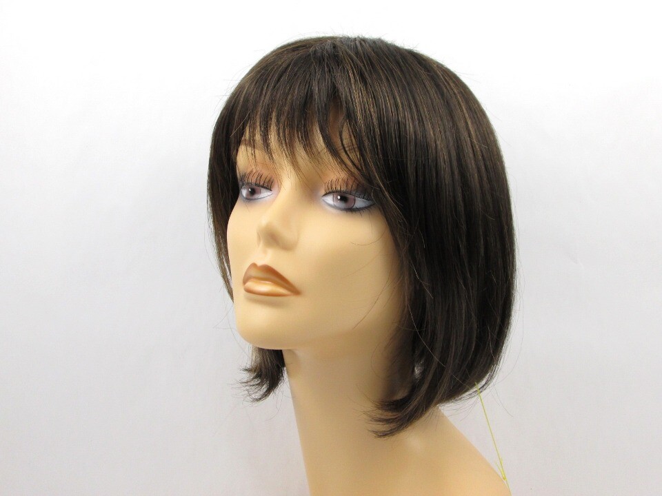 WOMENS SHORT CHIN-LENGTH STRAIGHT HAIR BOB STYLE WIG W/ WISPY BANGS JESSE