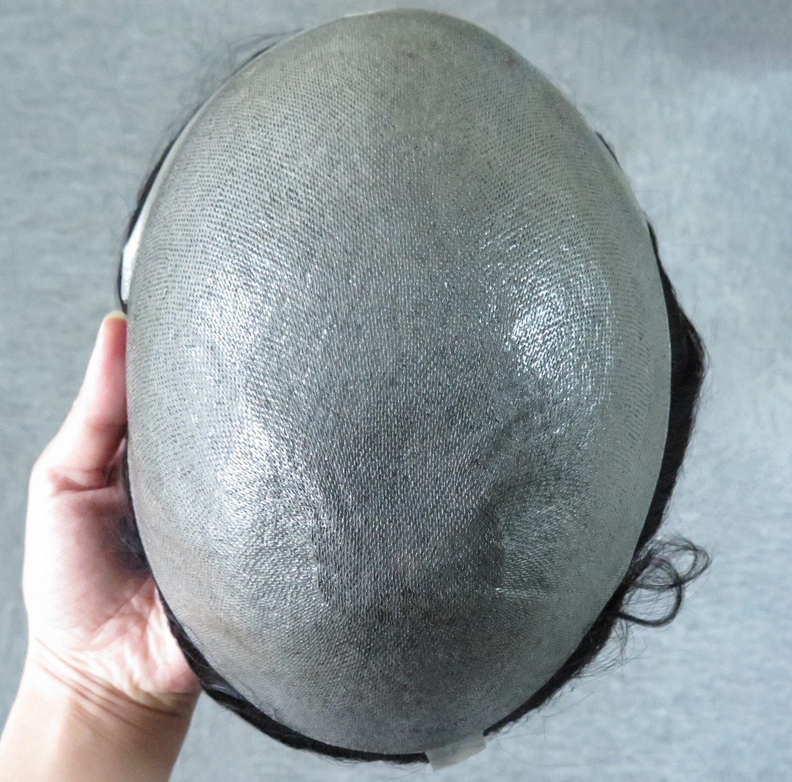 Mens Toupee Human Hair Replacement System 0.05mm Thin Skin BIO Hairpieces #1C