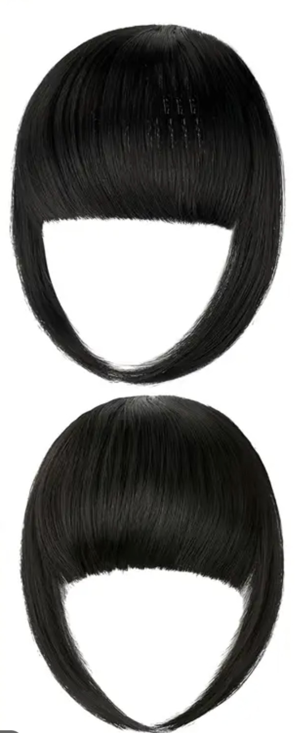 Bang Hair Extension Black Bangs Halloween Costume Cosplay Fashion Style Beauty