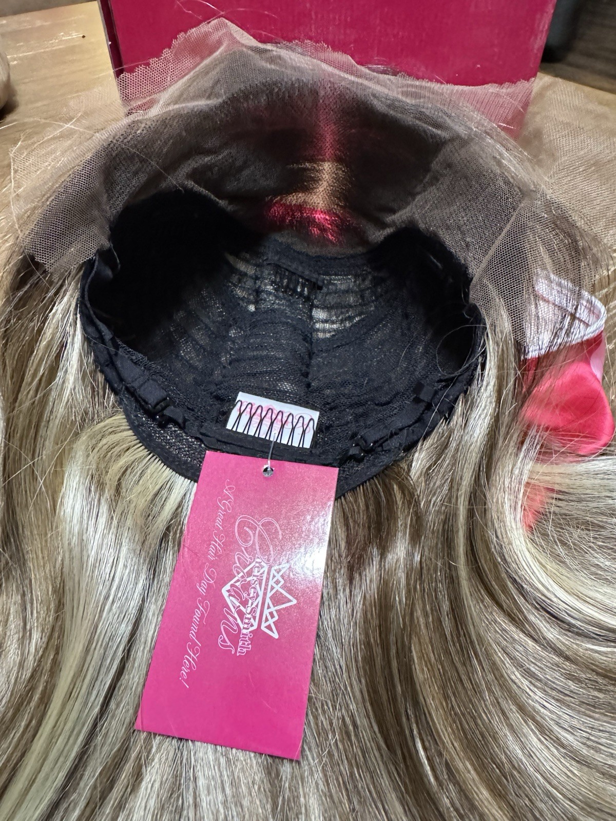 Chelsey Smith Crowns Davina Lace Front Wig Dark Brown Blonde Layered 25in