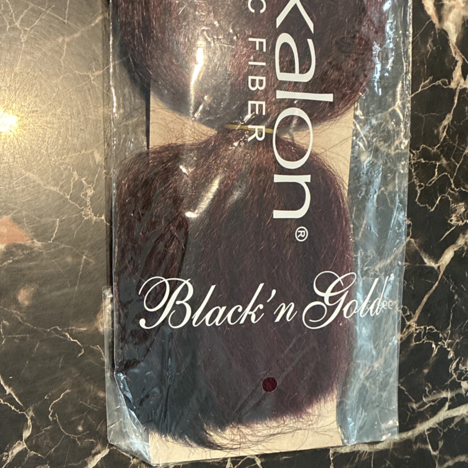 Black ‘n Gold Braid Hair Extension 1B/M Shade, Flame Retardant, Hypoallergenic