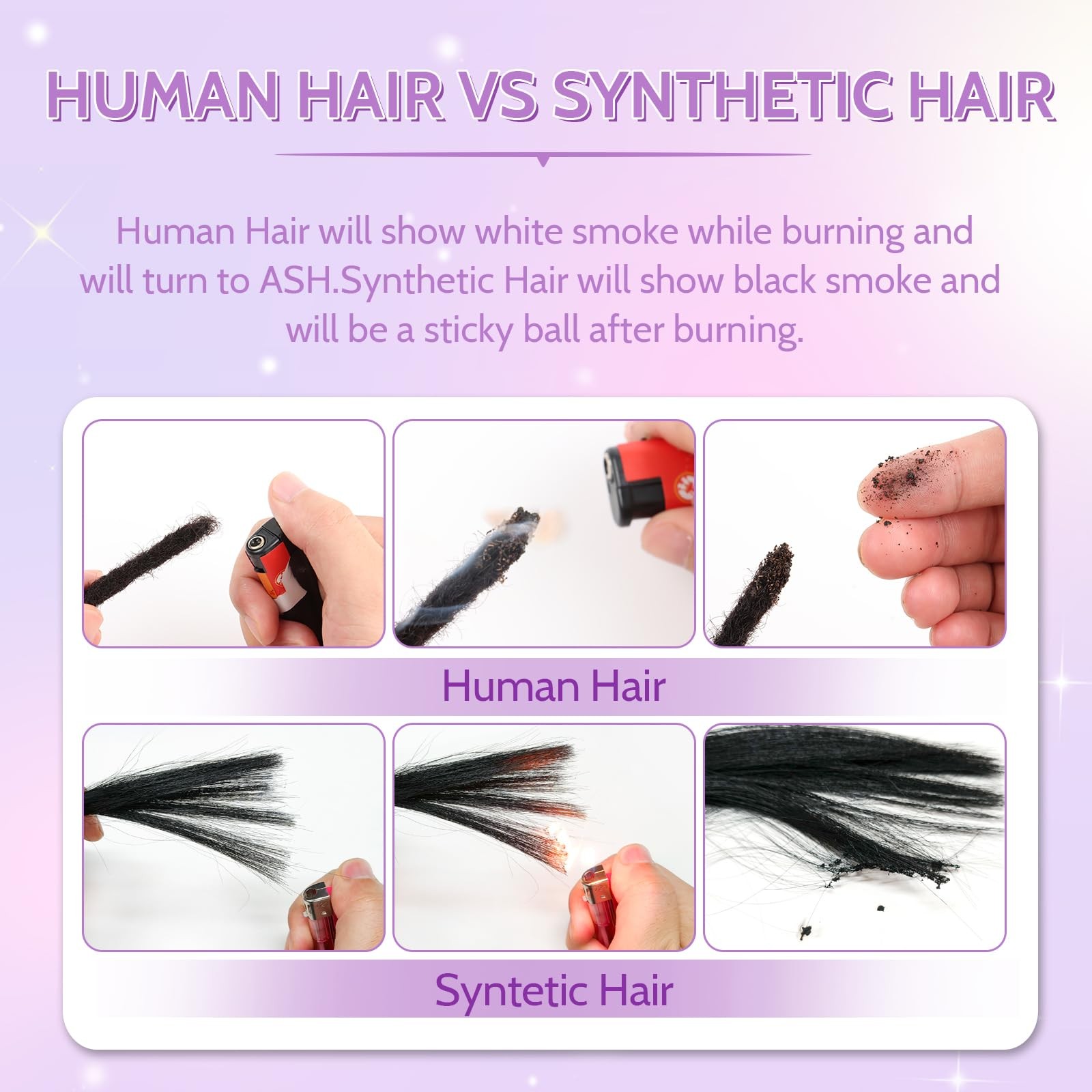 Sheasculpt Loc Extensions Human Hair 0.4Cm0.6 Cm0.8Cm Width 4-18Inch 10 20 40