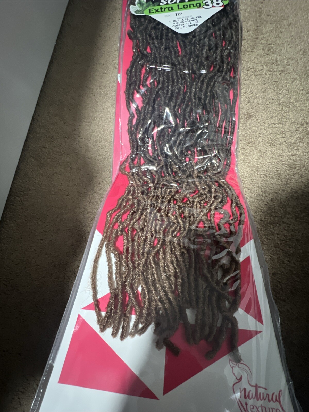 Mayde Beauty Crochet Braid 3X Modern Soft Locs 38”Color #27 Natural Texture NWT