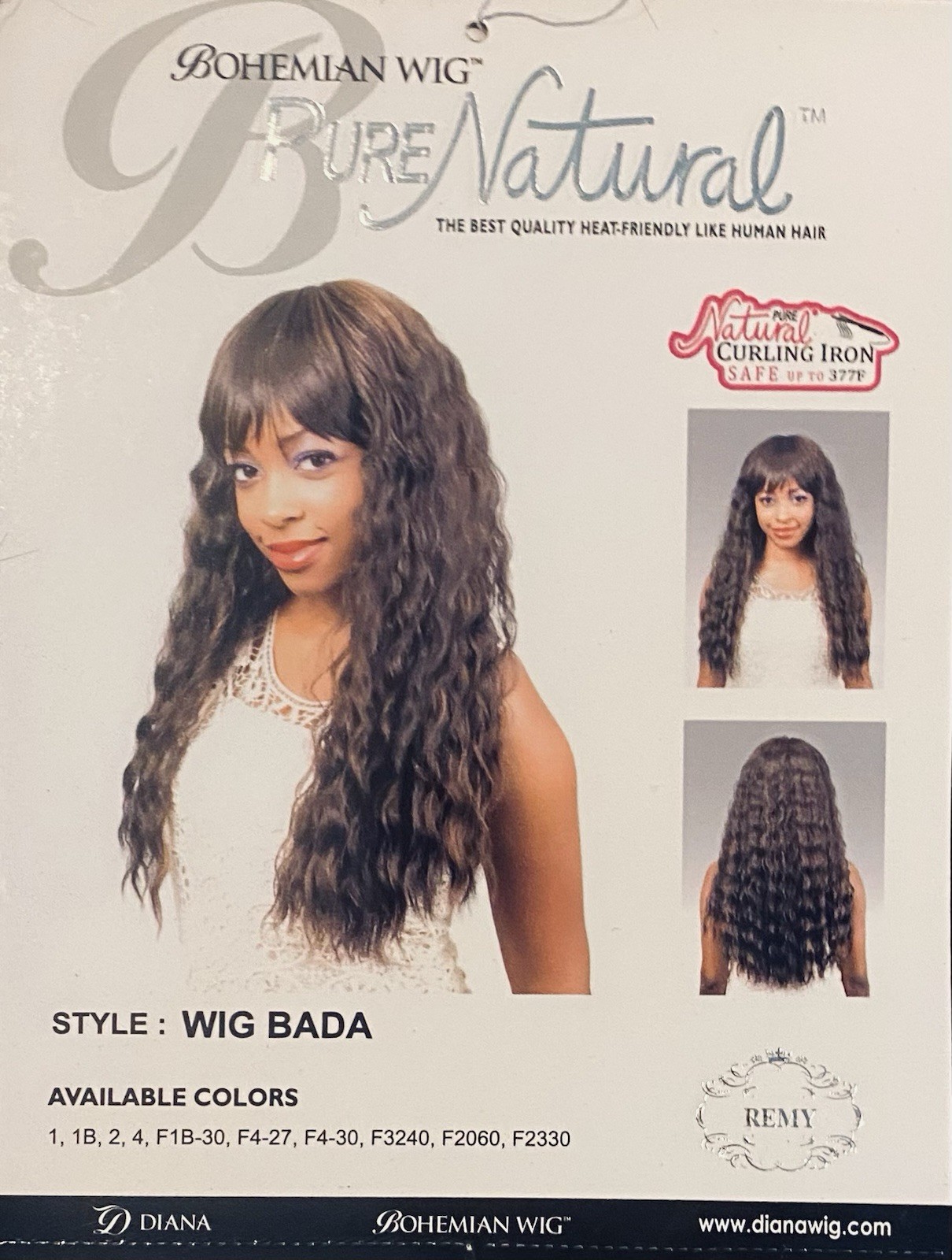 DIANA BOHEMIAN WIG BADA FS3027 Color Pure Natural Like Human Hair NEW