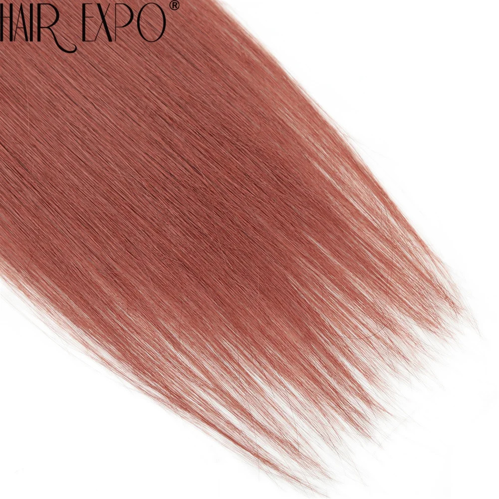 26Inch 100g Piano Blonde Ombre Brown Bone Straight Synthetic Hair Bundles Sew