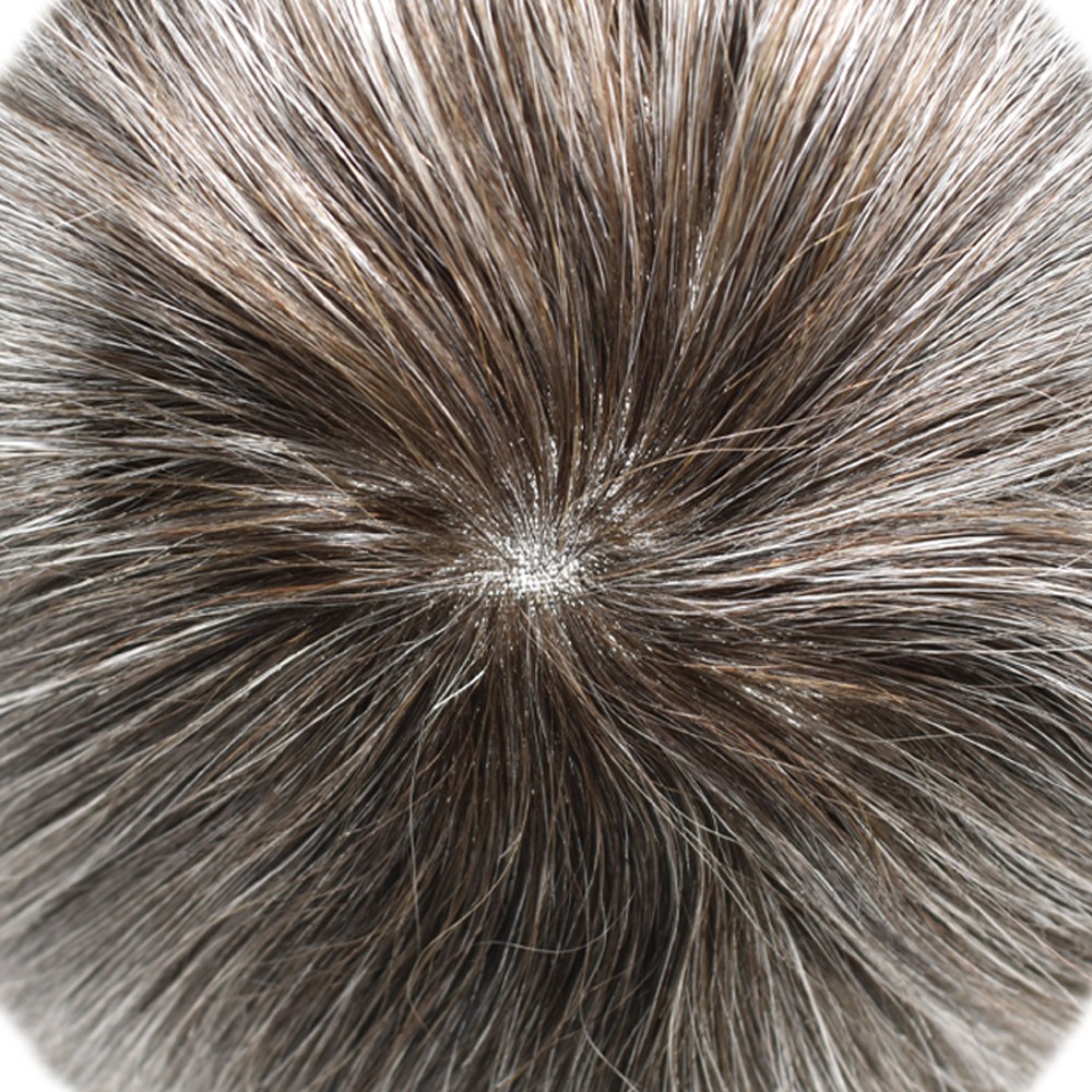 Swiss Lace Front Mens Toupee Hairpieces Mono Pu Hair Replacement System for Men