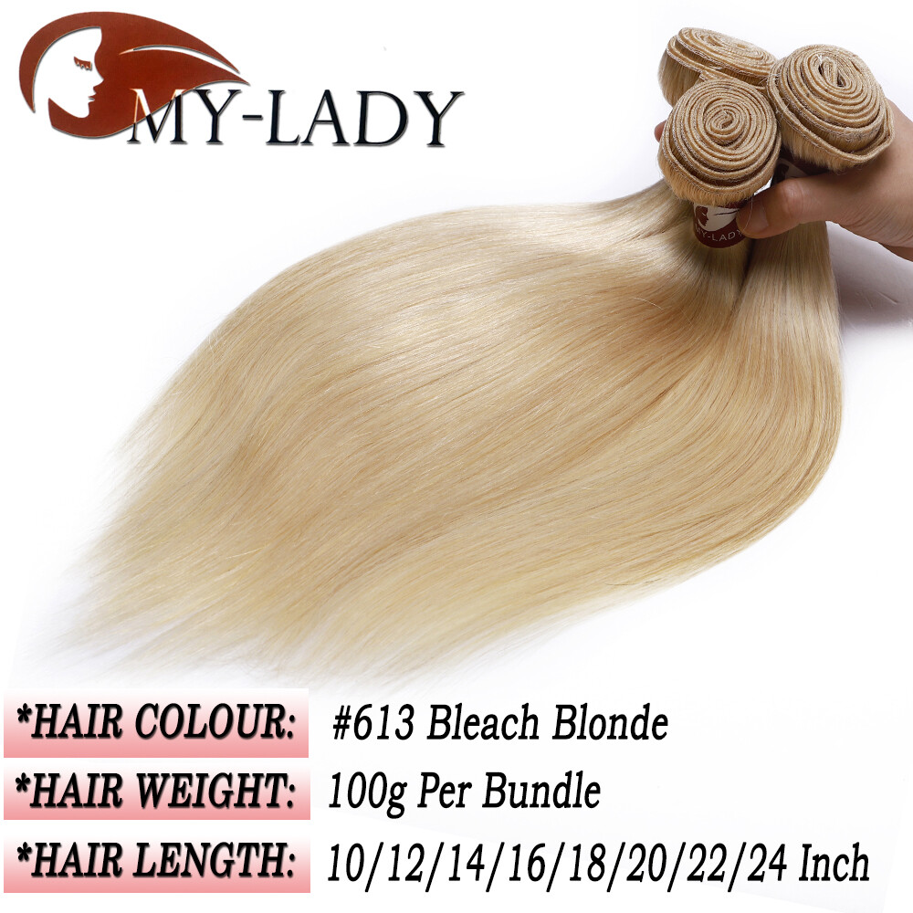 Wavy Brazilian 100% Virgin Human Hair Extensions Weave Bundles Blonde Thick Q360