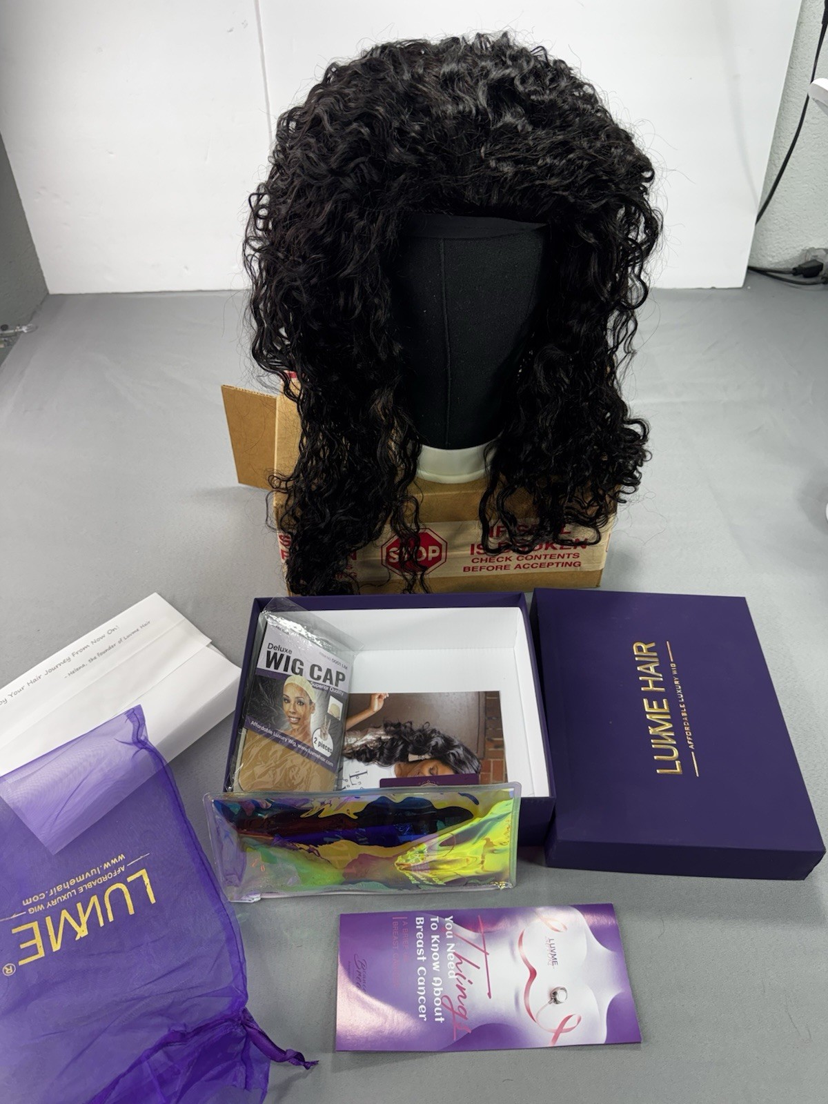 LUVME HAIR HD Lace All-Day Comfort Messy Curly Wig PartingMax Headband With Box
