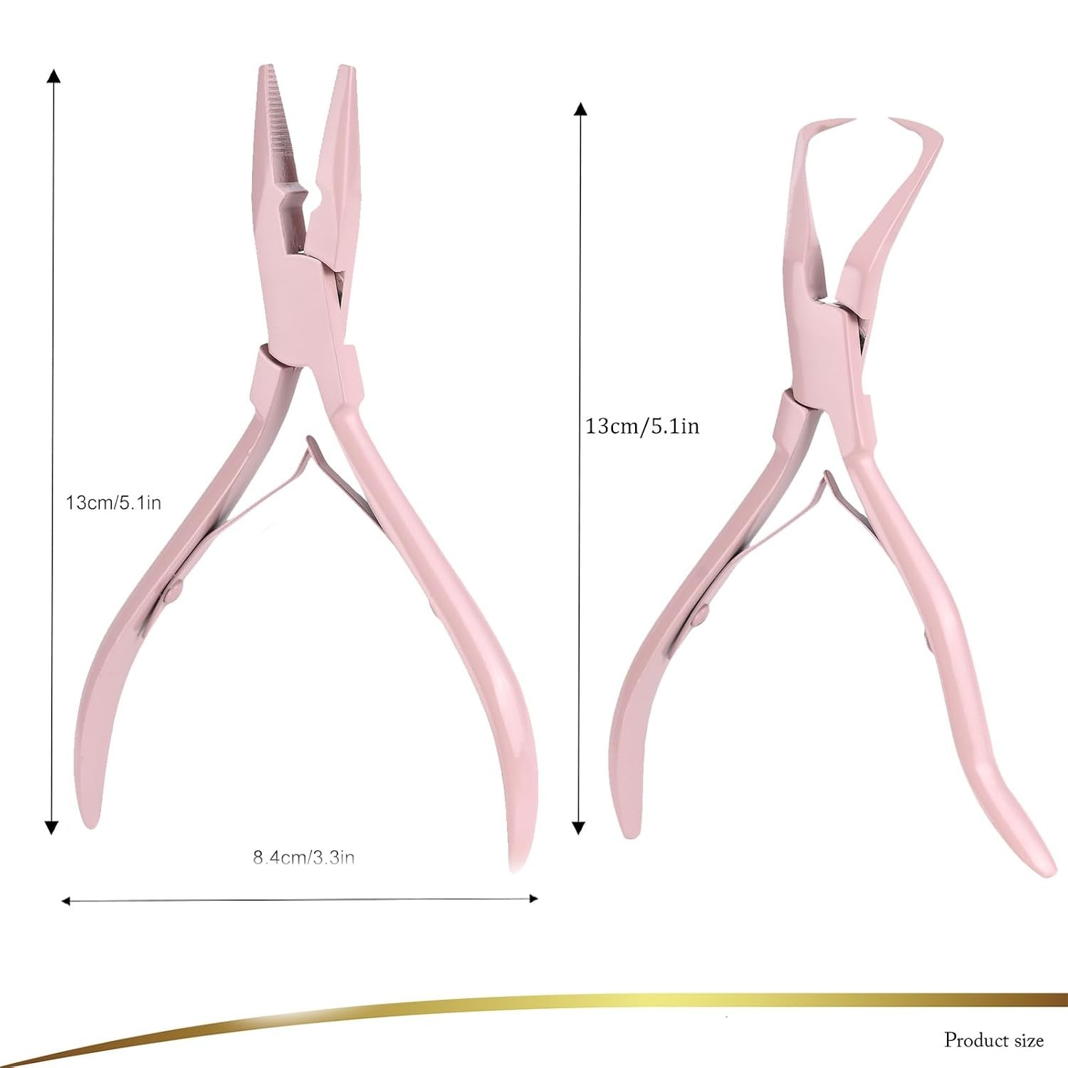 Elegant Pink Hair Extension Tool Set – Durable Beading Pliers & Hook Included