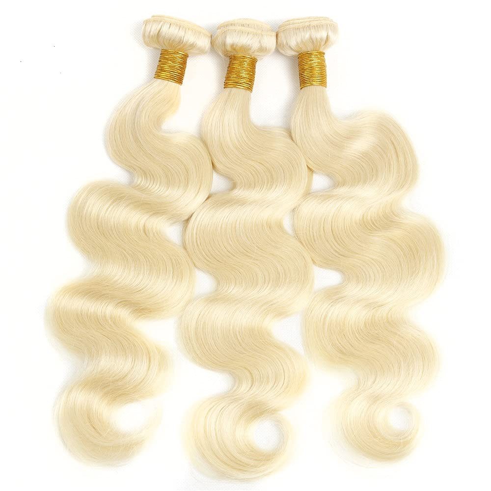 Freiuoke 30 32 34 Inch 613 Bundles Blonde Body Wave Bundles Human Hair