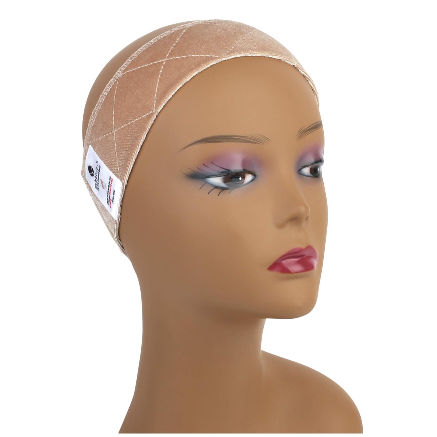 Beige Adjustable Velvet Wig Grip Band – Comfort & Security for All Hair Types