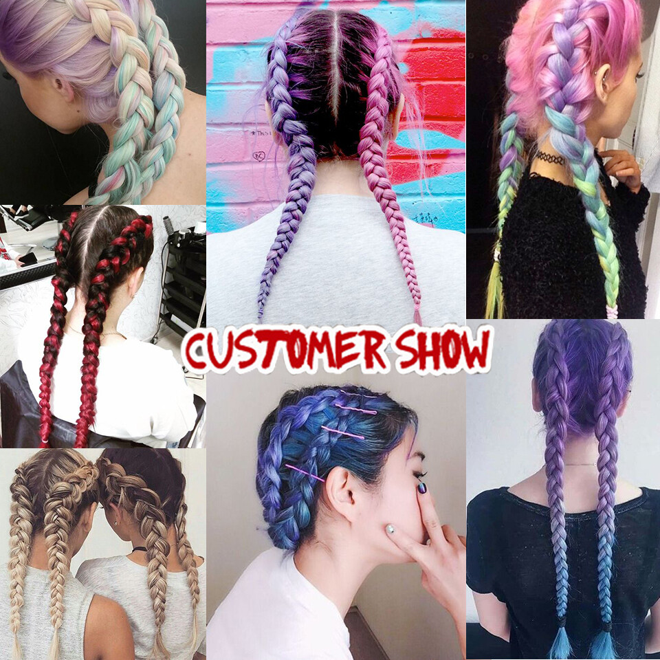 Box Braid Ultra Hair For Jumbo Braiding Extensions Crochet Ombre Kanekalons LC5