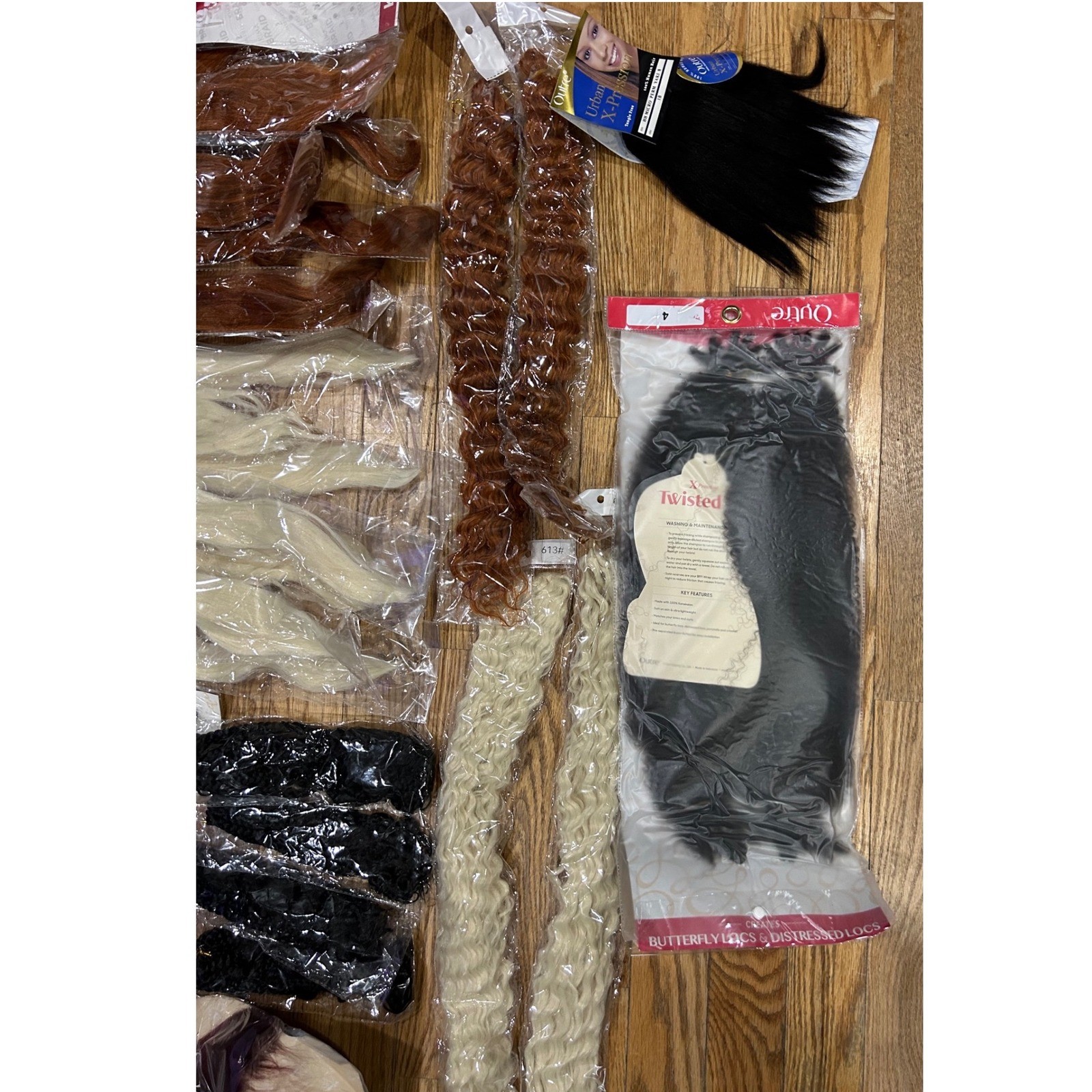 Hair Extensions Assorted Lot of 38 Kanekalon Braiding Hair Styles Brown Blonde