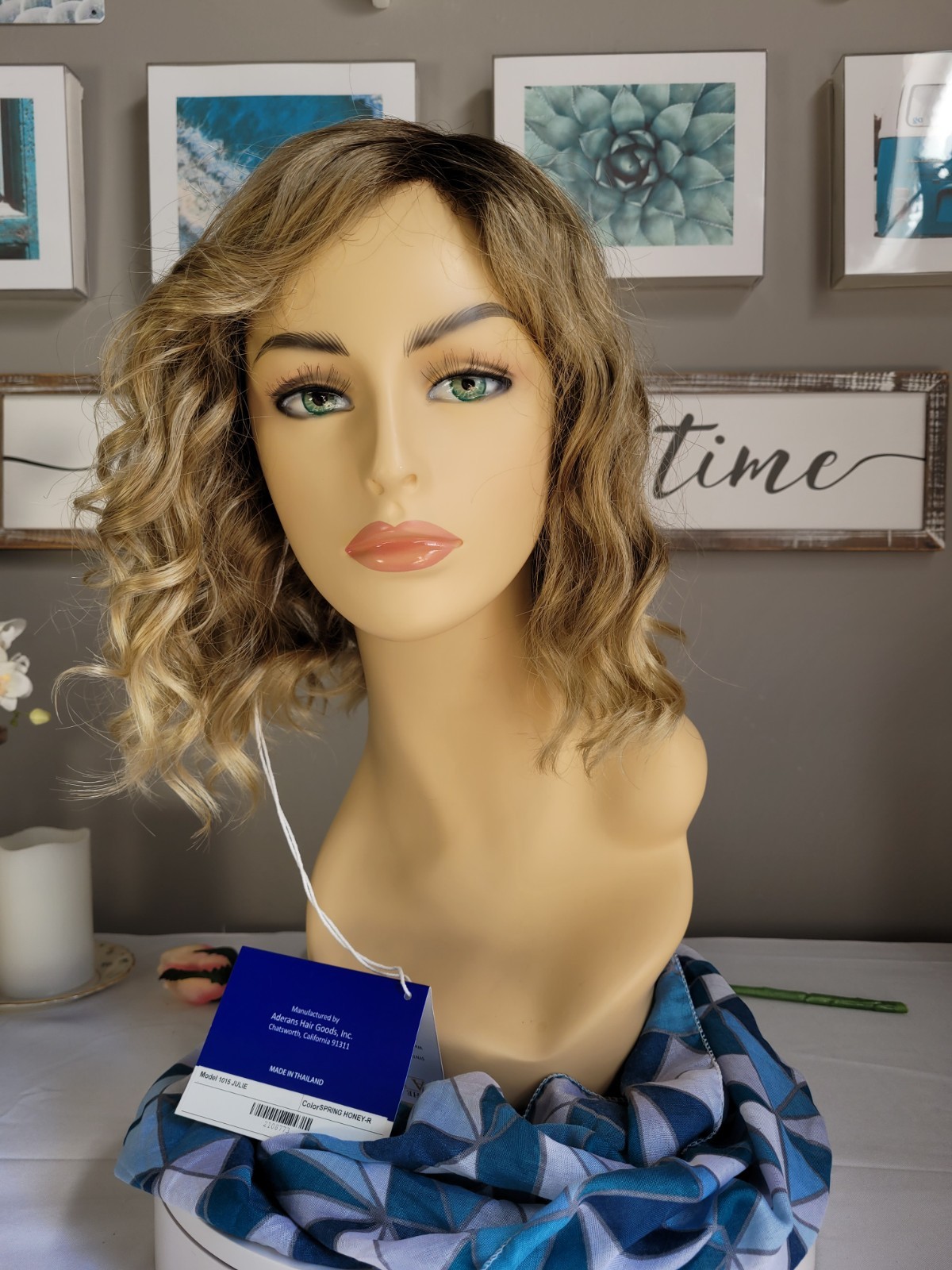 JULIE Alex Couture SPRING HONEY-R Lace Front Spiral Barrel Curls Soft Lob Wig