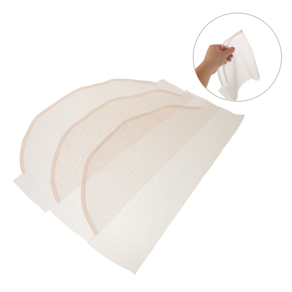 3 Pcs Wig Mesh Cap Making Supplies Accessories for Repairing Fabric Wigs