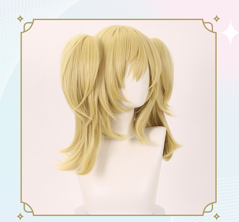 Zenless Zone Zero Burnice White Cosplay Wig 35cm Blonde Red Mixed