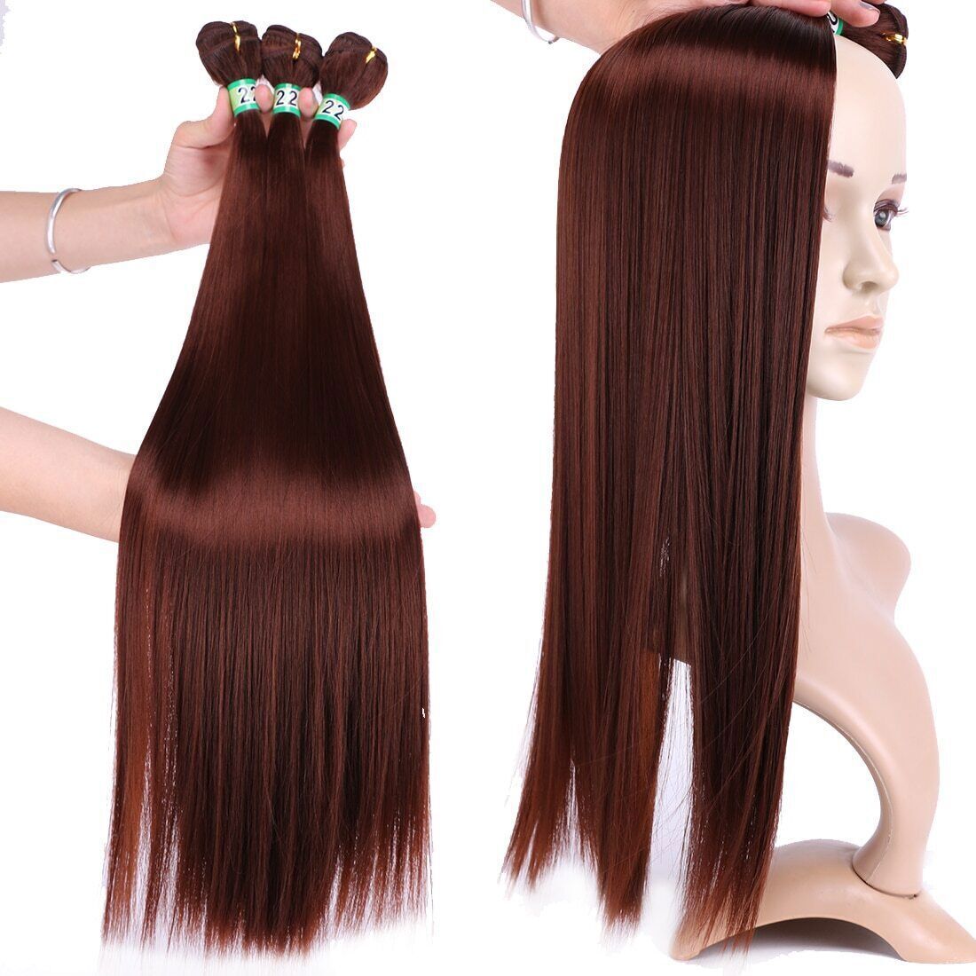 200gram/lot Straight Hair Bundles High Temperature Synthetic Hair Extensions