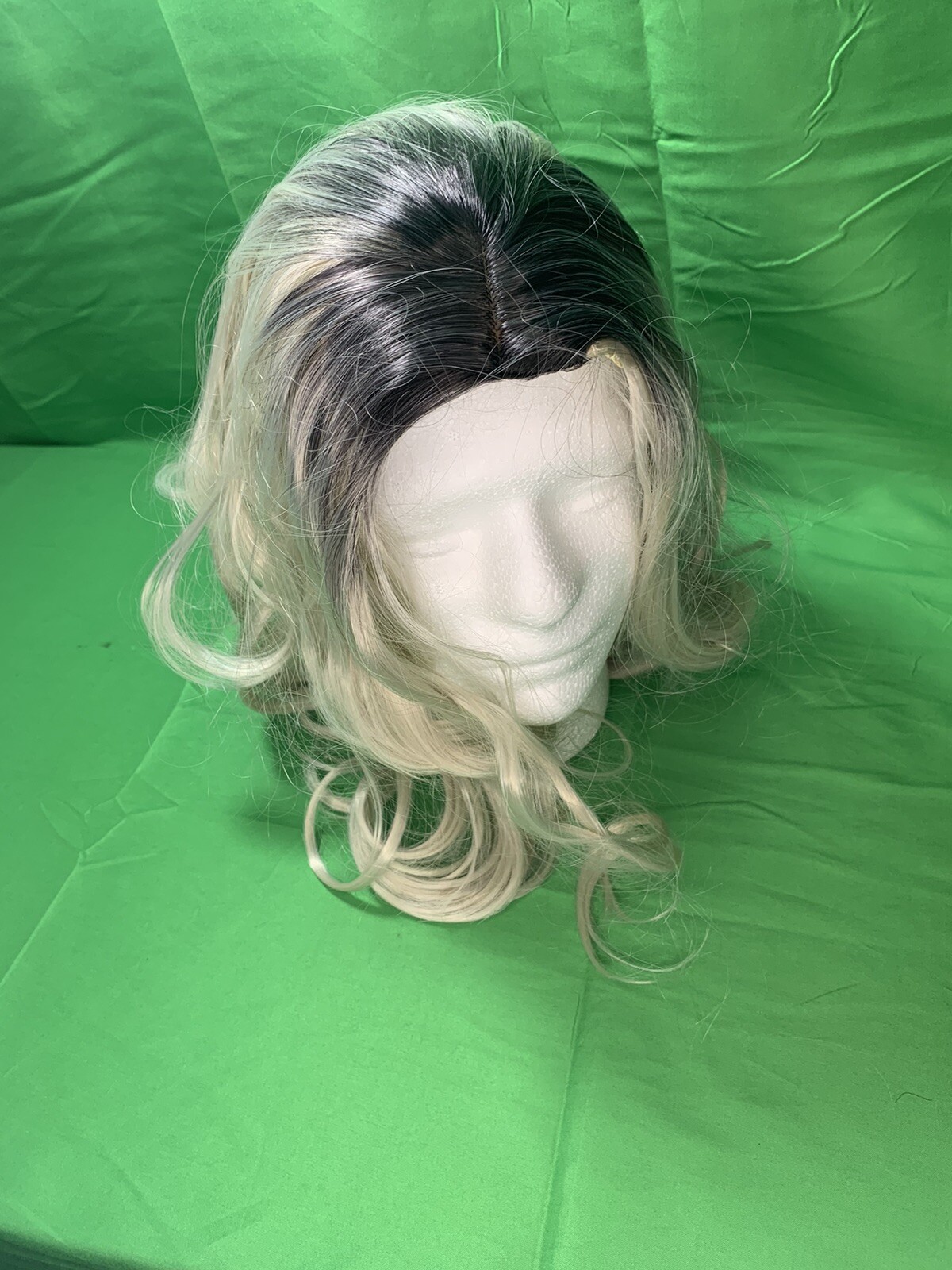 WIG Sexy Wig Mixed Black And Blonde Soft Silky Daily Wear With Clip Cosplay Hair