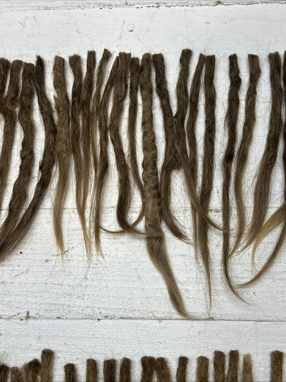 99 Crocheted Paintbrush Tip Human Hair Dreadlocks Caucasian 5”-9” Blonde