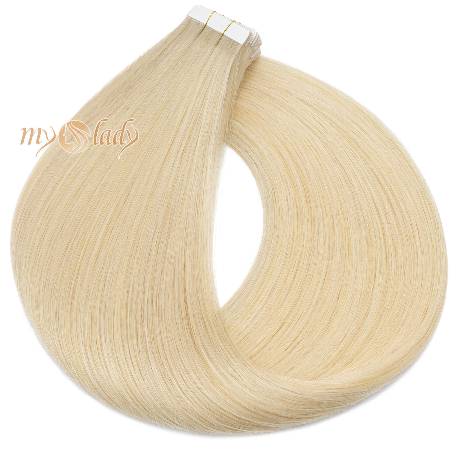 12″-24″ Tape in Hair Extensions Remy Human Hair100G Full Head Straight Highlight