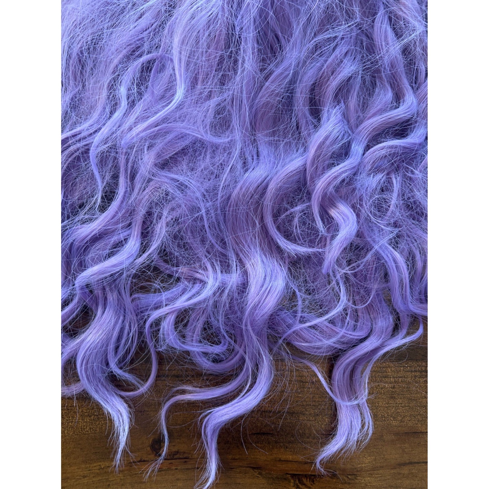 Purple Cosplay Costume Halloween Anime Synthetic Full Cap Long Wavy Curly Wig