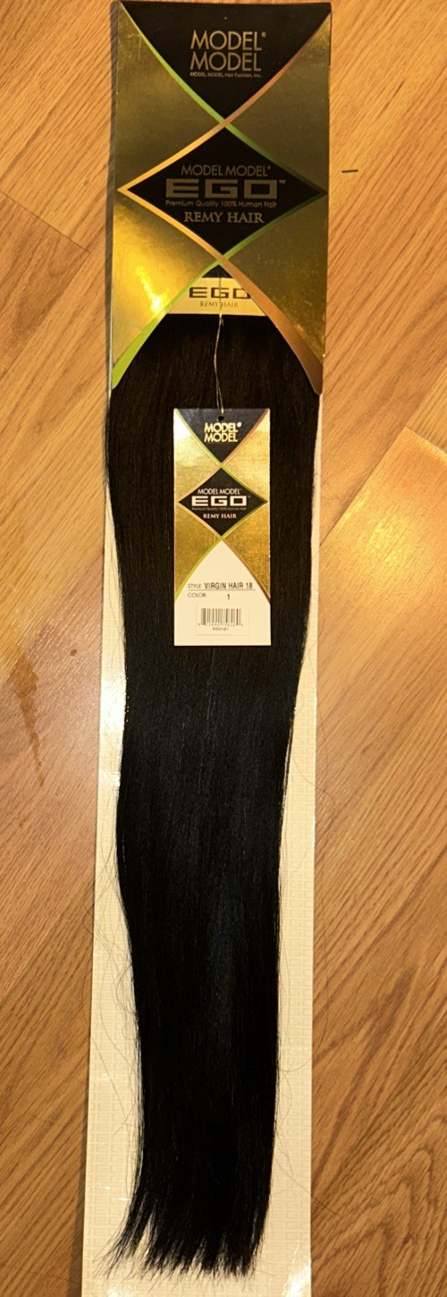 100% Human Virgin Hair Ext. Model Ego Remy. 18” Inch. Color #1. 1 Pack For $70