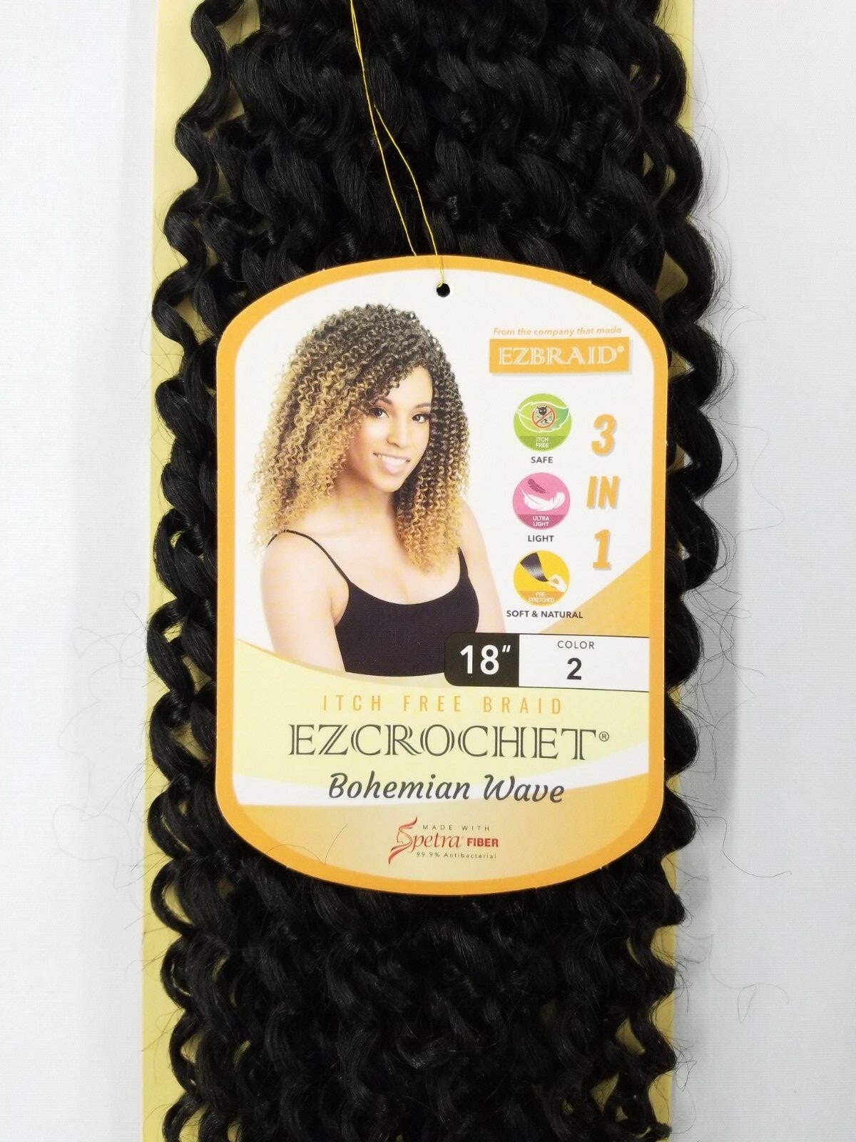 I&I Hair Innocence EZCROCHET Bohemian Wave Crochet Braiding Hair Spectra 18″