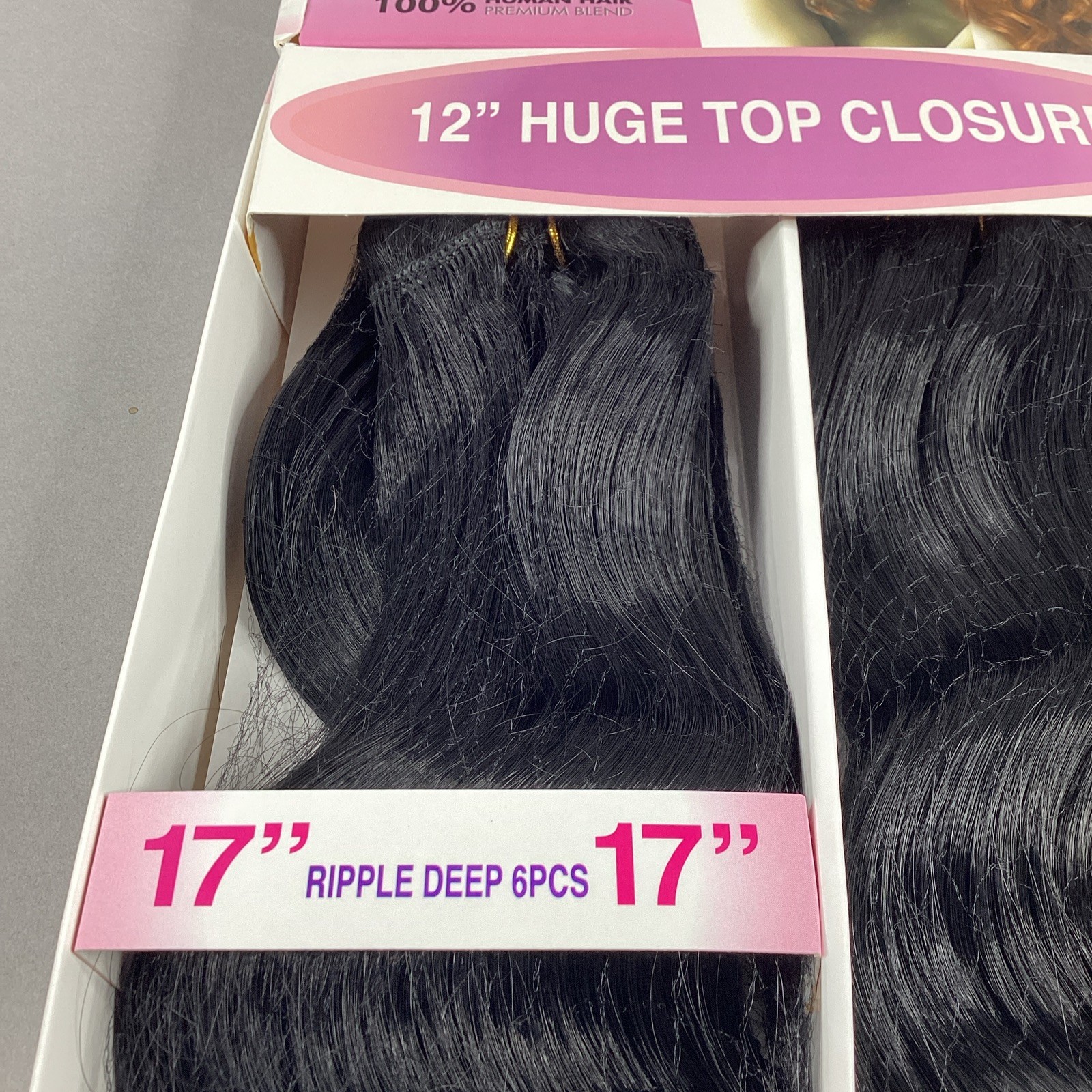 Ripple Deep #1B Off Black 16” 18” All-in-One Premium Synthetic Hair Extensions