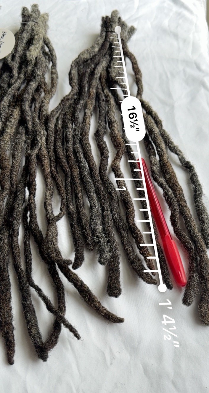 100% Real Naturally Grown Human Hair DreadLocks 37pcs Up To 15” Long 1.5cm +