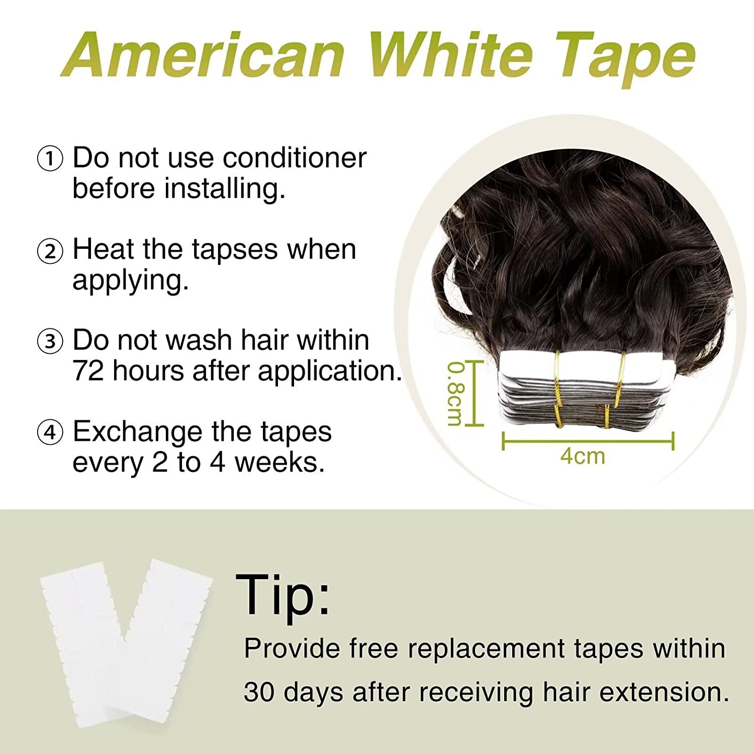 Tape in Remy Human Hair Extensions Seamless Skin Weft Deep Curly Hair 18inch45cm