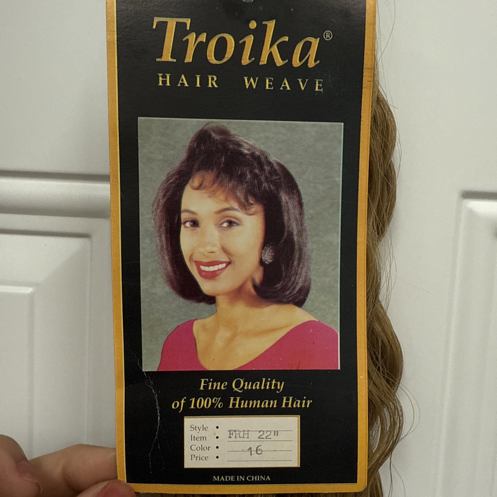French Wave 22” Human Hair Single Weft Extensions #16 New Old Stock