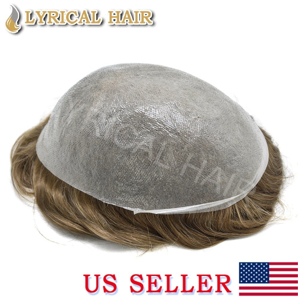 Lyrical Hair Thin Skin Toupee For Men Human Hair Invisible Hairline Hair System