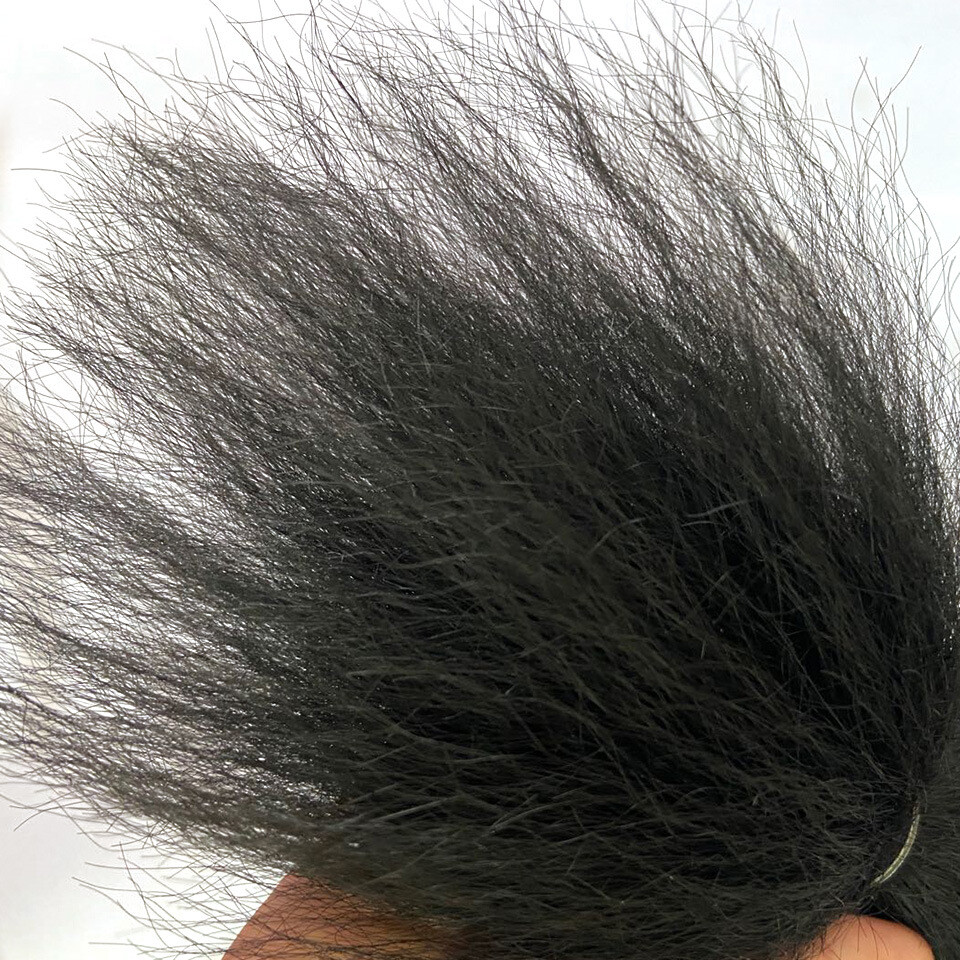 Drawstring Afro Puff Kinky Straight Bubble Ponytail Wig Synthetic Ponytail Black