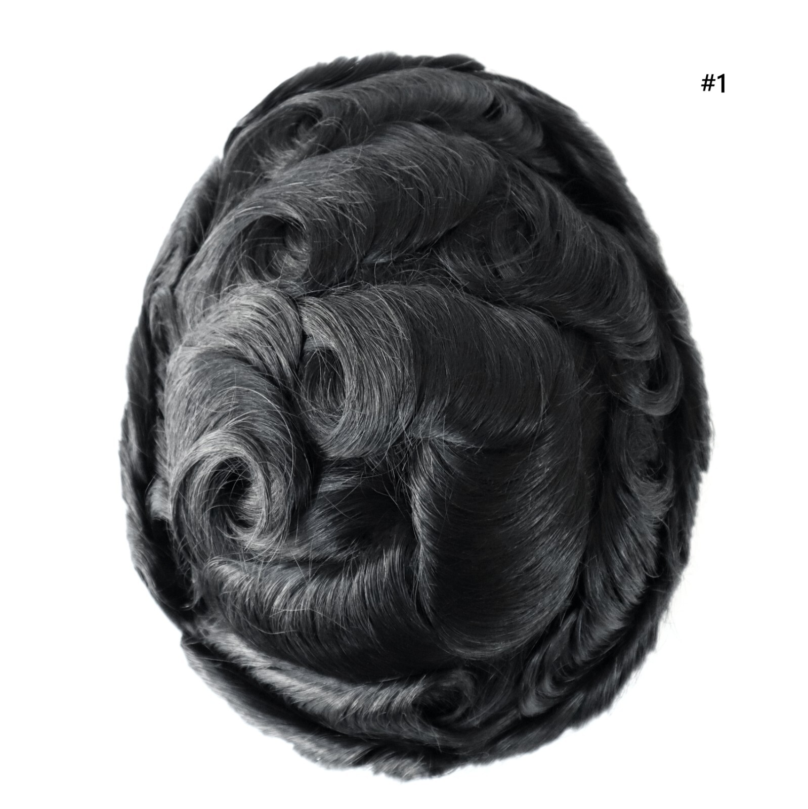 男式发饰人体头发替换系统精细单色 Toupee 经济运输-