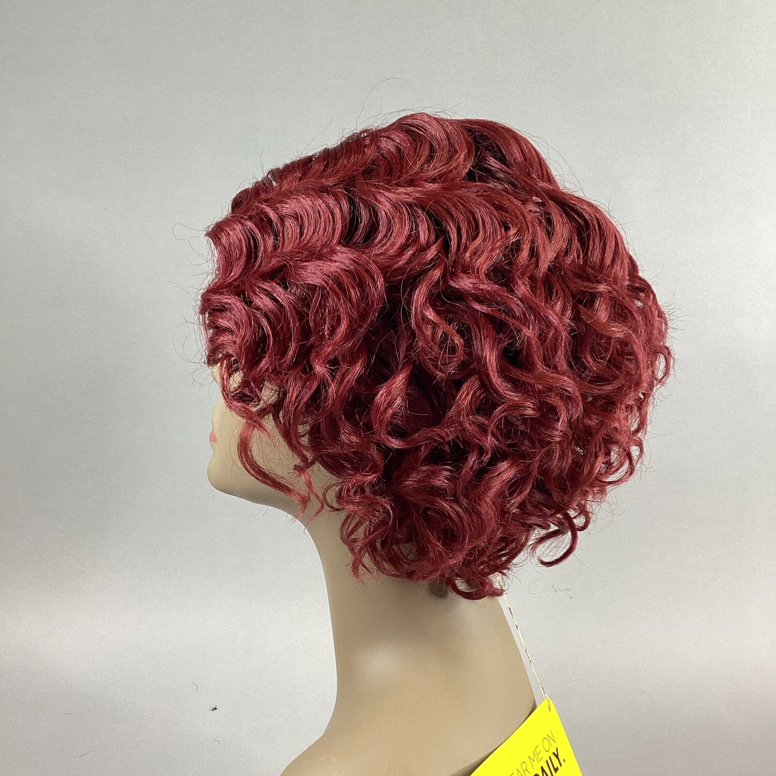 Sylvie Short Wavy #DR2/Cinnamon Wine Burgundy Premium Synthetic Lace Part Wig