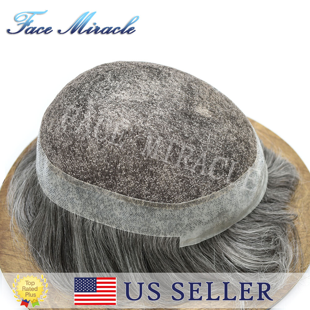 French Lace Hair System for Man Thin Skin Around Toupee for Men Human Hair Piece