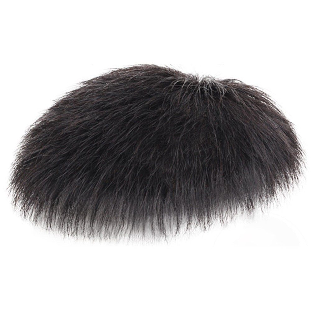 Men’s Short Toppers Hairpiece Real Human Hair Clip in Tape Hair Pieces Wig