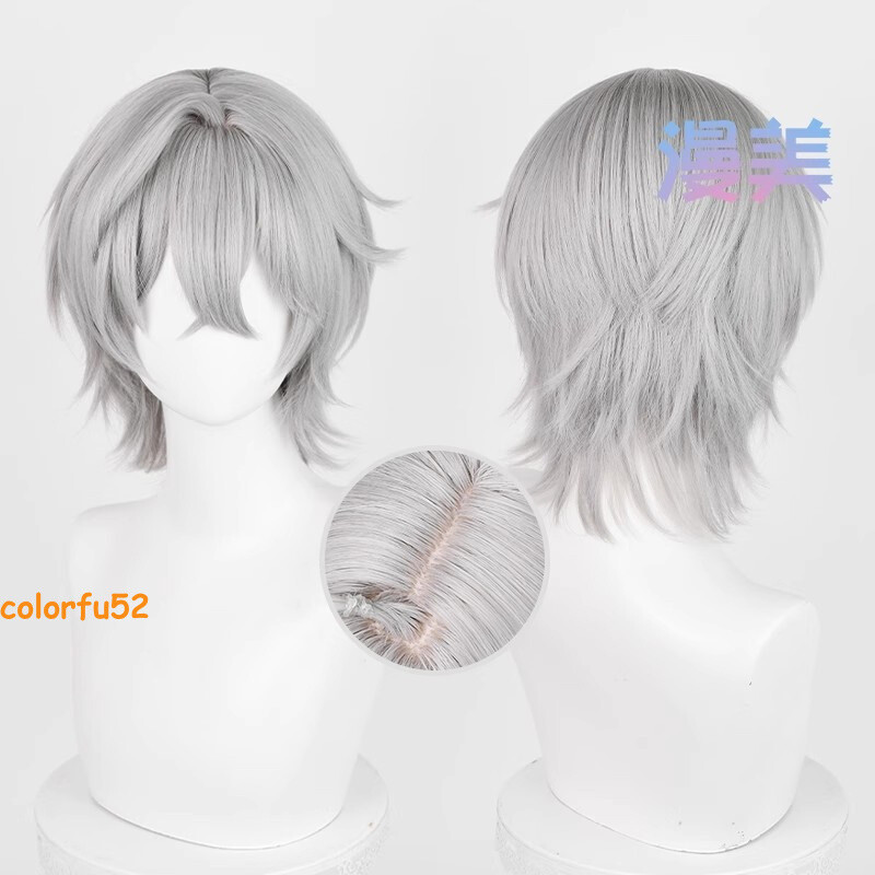 Zenless Zone Zero Wise Cosplay Gray Wig Harajuku Hallowmas Short Hair Men Prop