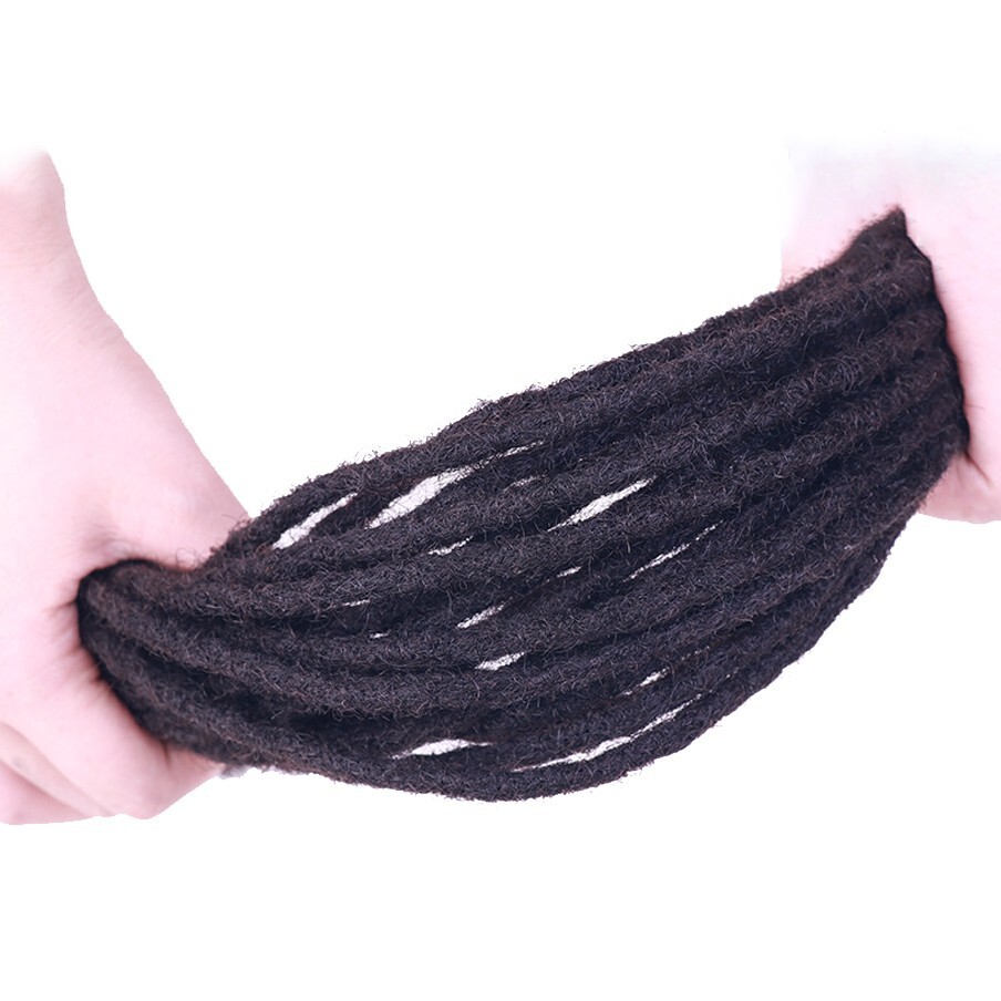 Colorful 100% Human Hair Dreadlocks Extension Permanent Locs Reggae Dreads 0.6cm