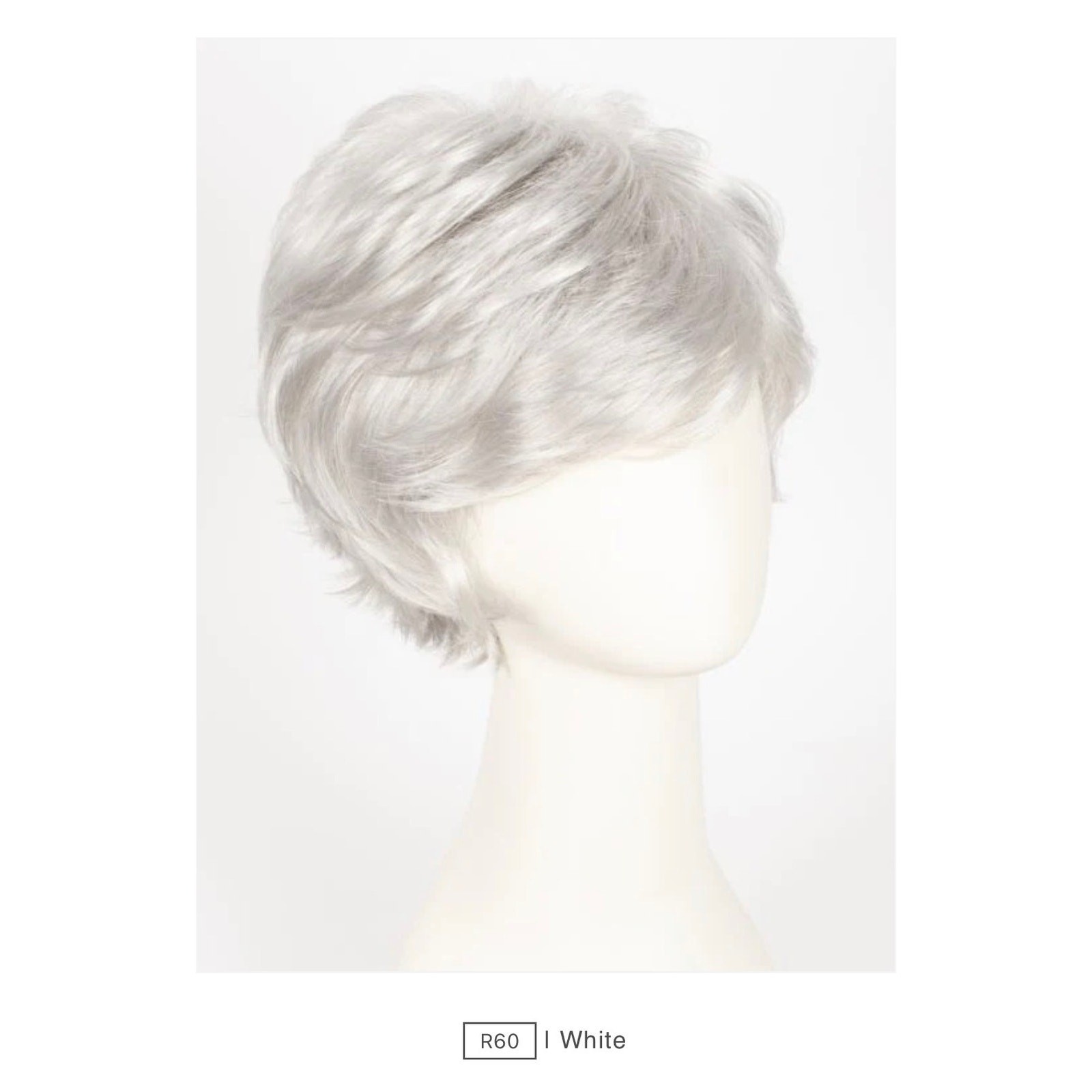 NIB Estetica Heidi Wig R60 White Pure Stretch Cap Short Layered Flip Pixie Bangs