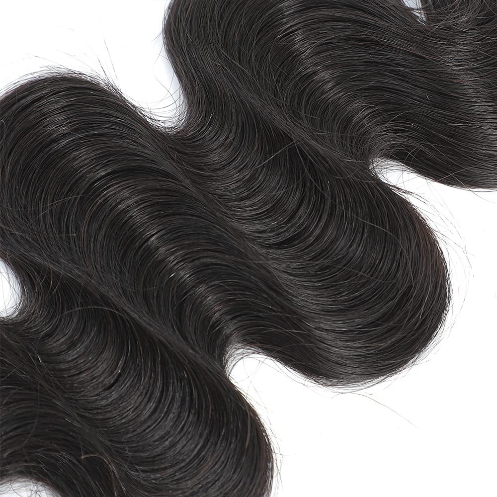 16A Brazilian Virgin Human Hair Bundles Body Wave 18 Inch Natural Black