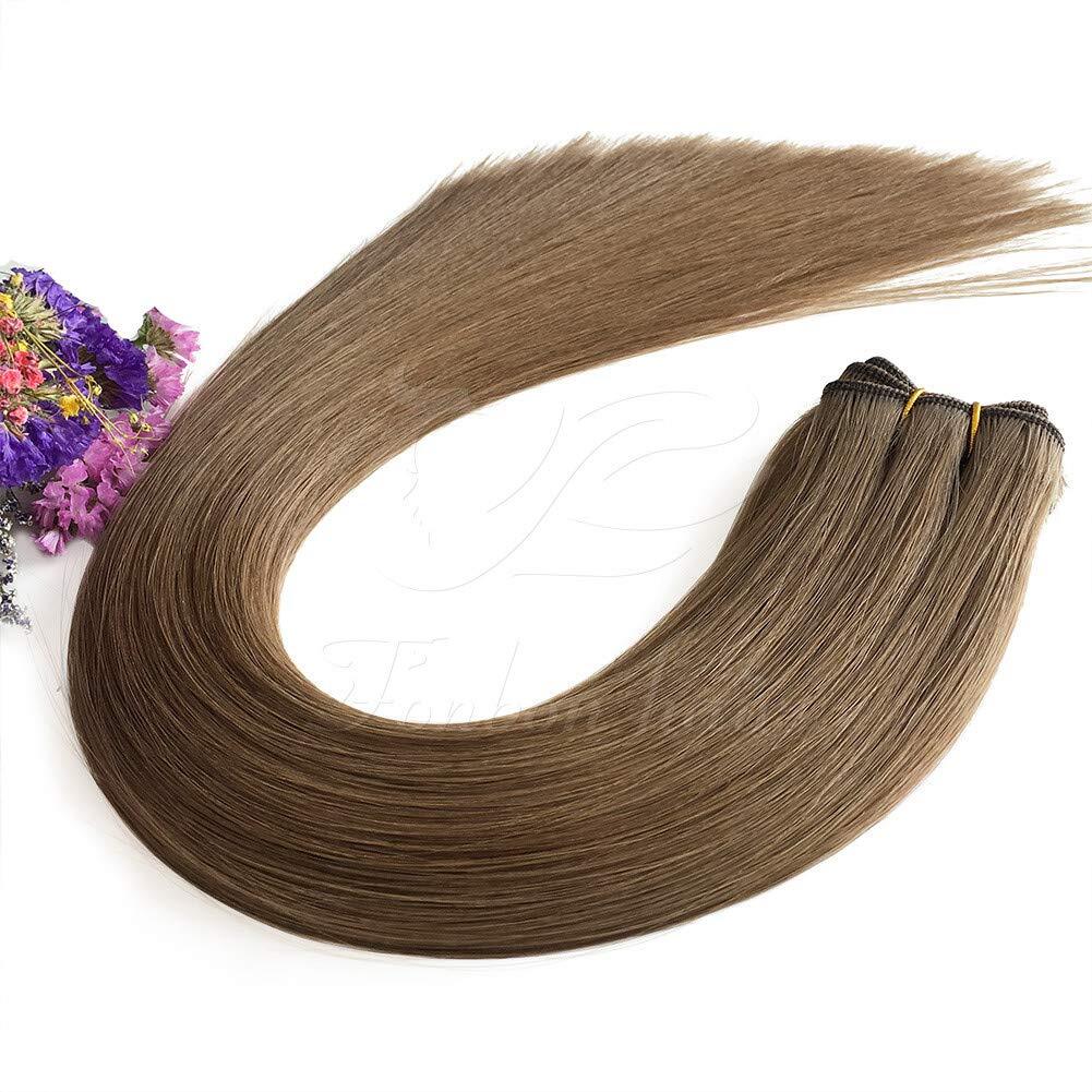 Double Weft Hair Extensions Sew In Weave Remy Brazilian Human Hair Highlight100g