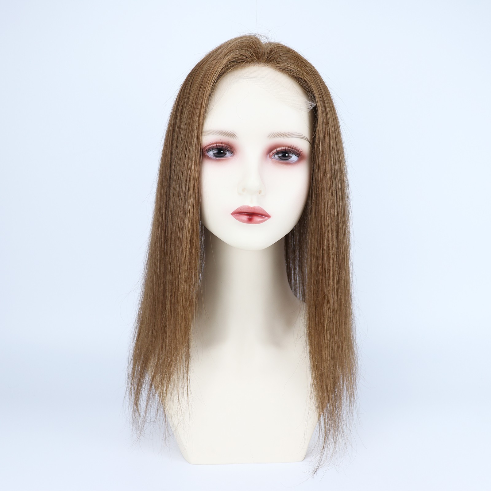 Silk Base Real Human Hair Topper #30 Auburn Remy Hair Lace Closure For Woman