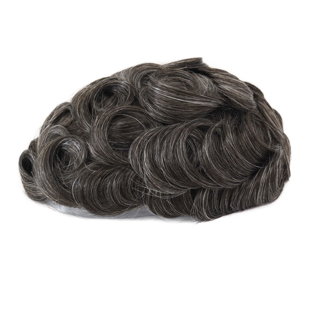 Toupee for Mens Human Hair Replacement System 0.02mm Ultra Thin Skin Hairpieces