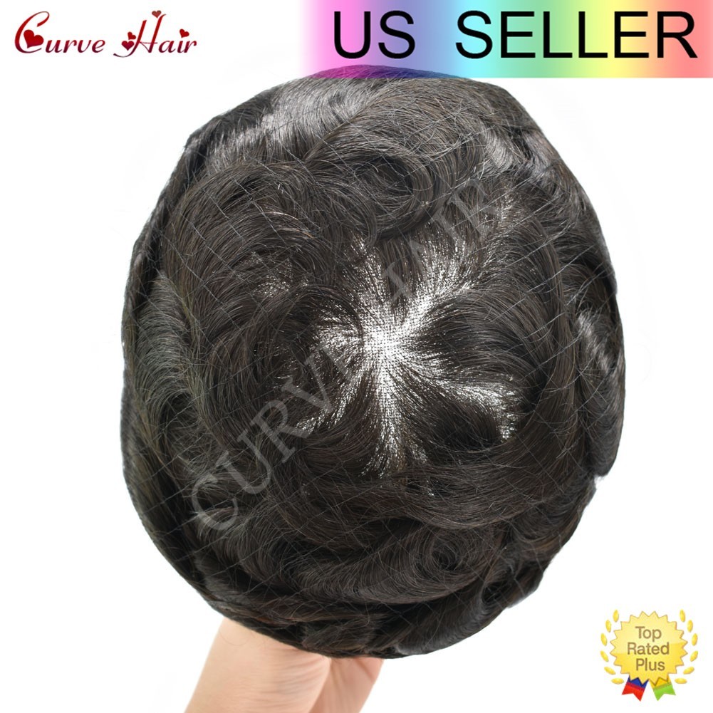 Full Lace Men Hair Systems Nautral Hairline Mens Toupee Hair Piece Men Wig Units