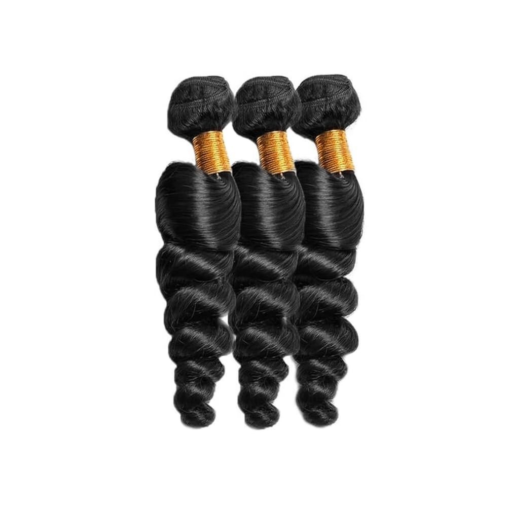 Human Hair Bundles Loose Wave Human Hair Loose Deep Wave Bundles 12 14 16 inch W