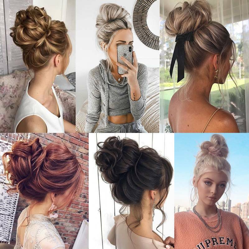 US Seller Real Large Thick Easy Messy Scrunchie Hair Bun Extenion Updo Hairpiece